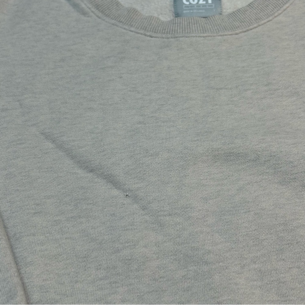 Tna Aritzia Cozy Fleece Perfect Crew Sweatshirt Heather Grey - Picture 3 of 7